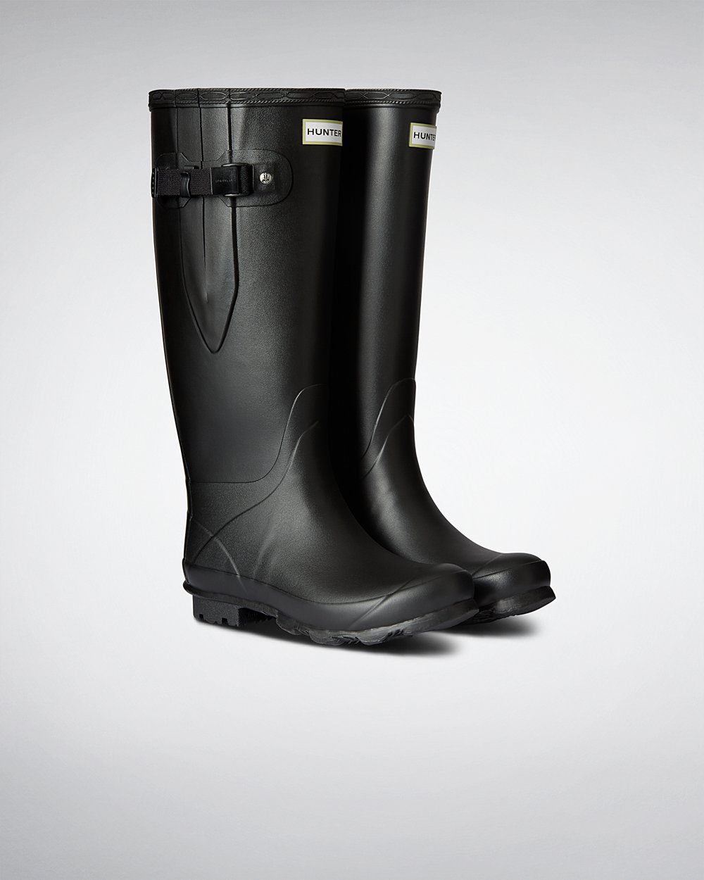 Hunter Norris Field Wide Fit Rain Boots - Cheap Online Womens Black - AXKJGO430